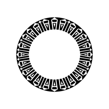 Geometric Tribal Ring, Minimalist , Circular Motif, Geometry vector