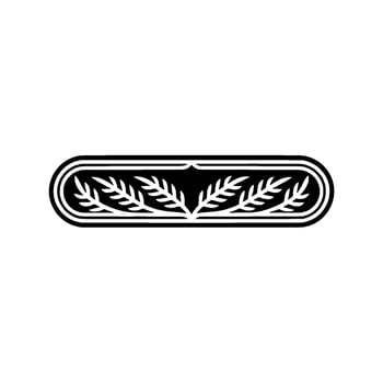 Elegant Laurel Emblem, Vintage Style vector
