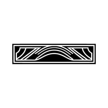 Abstract Wave Geometric Emblem, Modern Minimalism vector