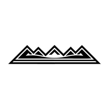 Geometric Mountain Range, Minimalist Landscape, Triangle vector