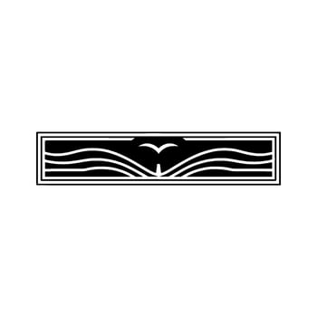 Minimalist Wave Crest Emblem, Modern Element vector
