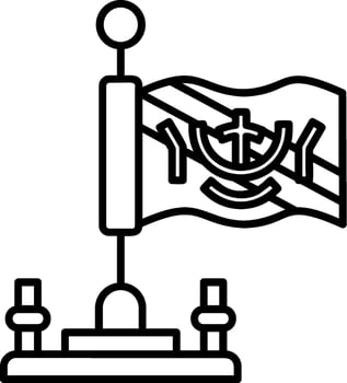 Brunei Outline Style Icon vector