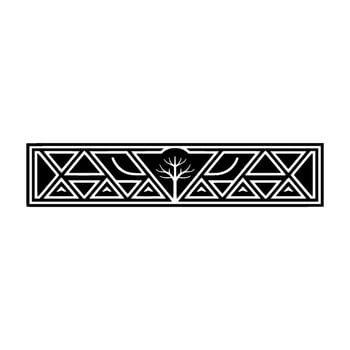 Geometric Tree Emblem, Art Deco Style vector