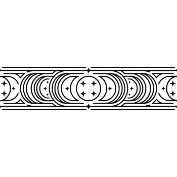 Celestial Lineage Stylized Moon Phases Starry Night vector