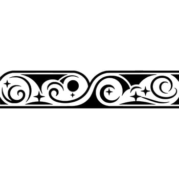 Elegant Black White Swirl Border, Vintage, Ornamental vector