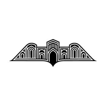 Geometric Archway, Minimalist , Architectural Emblem vector