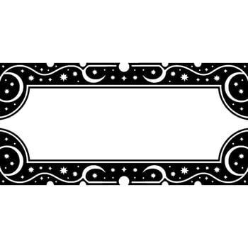 Celestial Border, Vintage Starry Ornamentation, Ornament vector