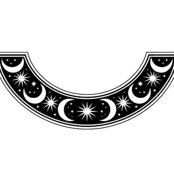 Celestial Crescent Lunar Phases Starry Night vector