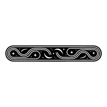 Elegant Swirl Border, Vintage Ornamentation, Celestial vector