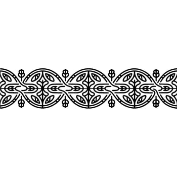 Intricate Celtic Border, Elegant Ornamentation, Vintage, Textile vector