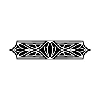 Art Deco Floral Ornament, Geometric , Elegant Border vector