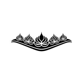 Stylized Lotus Blossom Emblem, Elegant vector