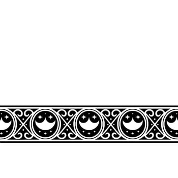 Ornate Black and White Border, Medieval vector