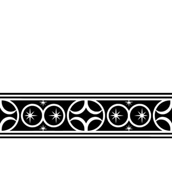 Geometric Star Border, Vintage Aesthetic, Minimalist vector