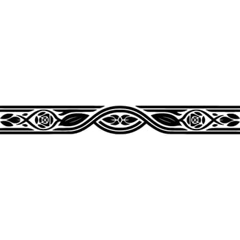 Elegant Art Nouveau Border, Decorative Swirls, Vintage vector