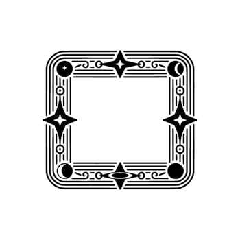 Art Deco Celestial Frame Geometric Ornamentation vector
