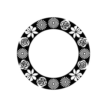 Elegant Floral Border, Minimalist - Rose vector