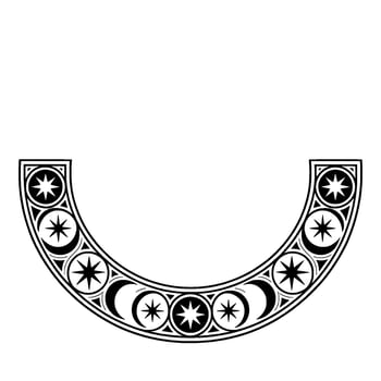 Celestial Crescent Vintage Moon Phases Starry Ornamentation vector