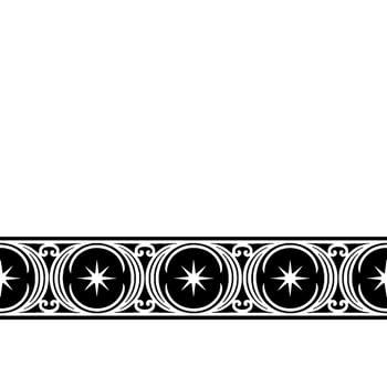 Ornate Star Border, Vintage Decorative Element, Ornament vector