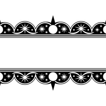 Stylized Black Border Ornament, Vintage Element vector