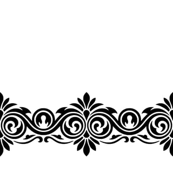 Elegant Black Ornamental Border, Vintage, alternate version vector