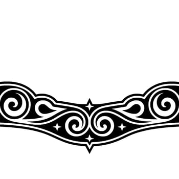 Intricate Tribal Ornament, Black and White vector