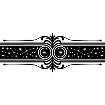 Elegant Starburst Border, Vintage Decorative Element, Ornamental vector
