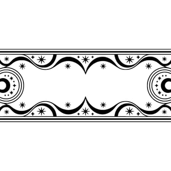 Stylized Celestial Border, Vintage Deco vector