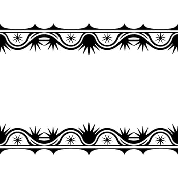 Stylized Wave Border, Minimalist , Textured Pattern vector