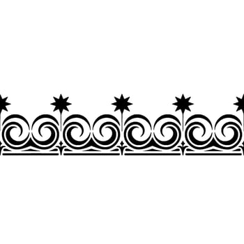 Stylized Starburst Border, Vintage Ornamentation, Ornament vector