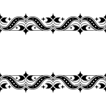 Elegant Black Ornamental Border, Vintage, alternate version 5 vector