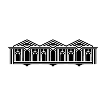 Art Deco Skyline Silhouette, Geometric Elegance vector