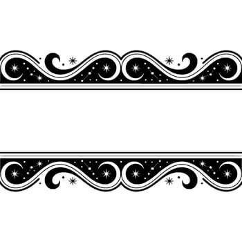Elegant Black Decorative Border, Vintage Style - Art deco vector