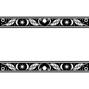 Celestial Border, Stylized Star Pattern vector