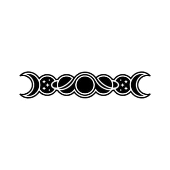 Celestial Crescent Sequence Symbolic Moon Motif vector