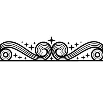 Elegant Swirl Border, Vintage Decorative Element, Art deco vector