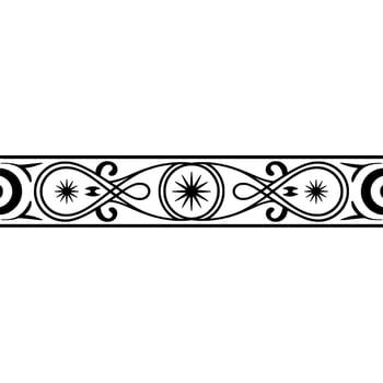 Elegant Black Ornamental Border, Vintage - Element vector