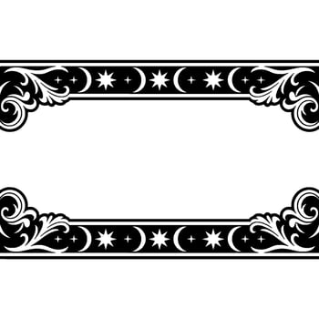 Elegant Baroque Border, Decorative Frame, Vintage vector