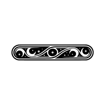 Elegant Ornate Scroll Border, Celestial vector