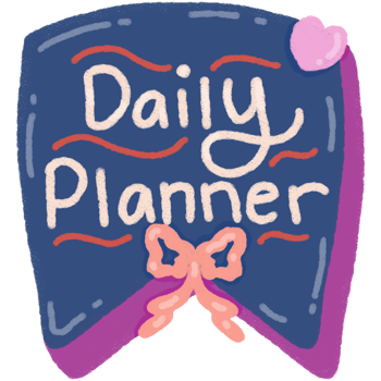 Cute Daily Planner Illustration for Stationery and Digital Journal png