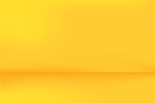 Yellow studio background. Empty room or space for product, backdrop and presentation vector