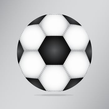 Black and white soccer ball design vector