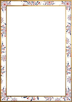 A Transparent and red blue frame fireworks on it png