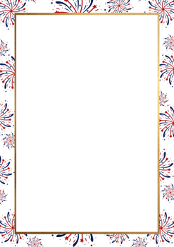 Fireworks border frame with a transparent background png