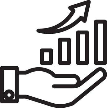 Upward Trend Icon Business Growth Symbol vector