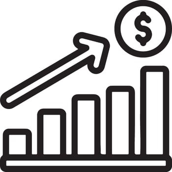 Success Path Icon Upward Financial Trend Design vector