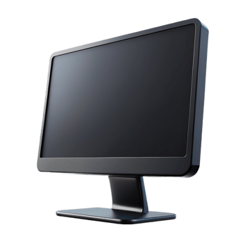 transparent computer monitor with transparent screen and stand png