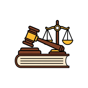 Justice gavel scales book illustration png