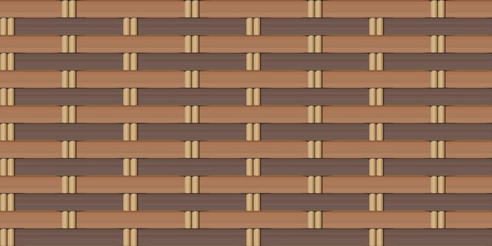 Seamless woven bamboo pattern in a horizontal layout. Ideal for backgrounds, packaging, wall decor, or traditional design elements. vector