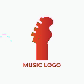 Abstract logo design for music industry vector